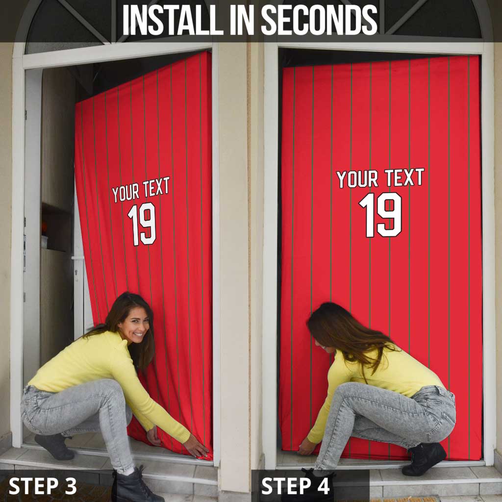 Custom World Football 2026 Wales Door Cover Cymru Together Stronger - Wonder Print Shop