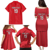 Custom World Football 2026 Wales Family Matching Puletasi and Hawaiian Shirt Cymru Together Stronger - Wonder Print Shop