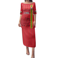 Custom World Football 2026 Wales Family Matching Puletasi and Hawaiian Shirt Cymru Together Stronger - Wonder Print Shop