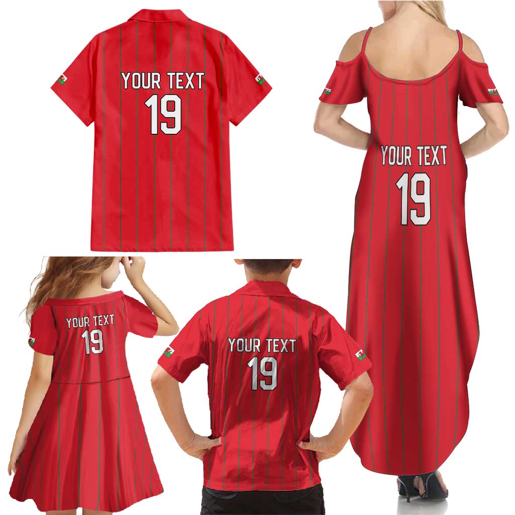 Custom World Football 2026 Wales Family Matching Summer Maxi Dress and Hawaiian Shirt Cymru Together Stronger - Wonder Print Shop