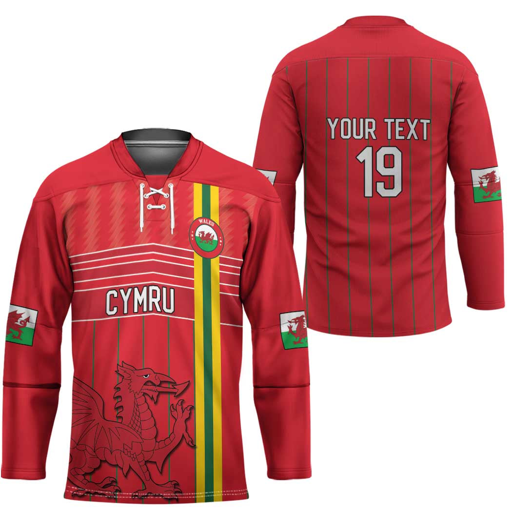 Custom World Football 2026 Wales Hockey Jersey Cymru Together Stronger - Wonder Print Shop