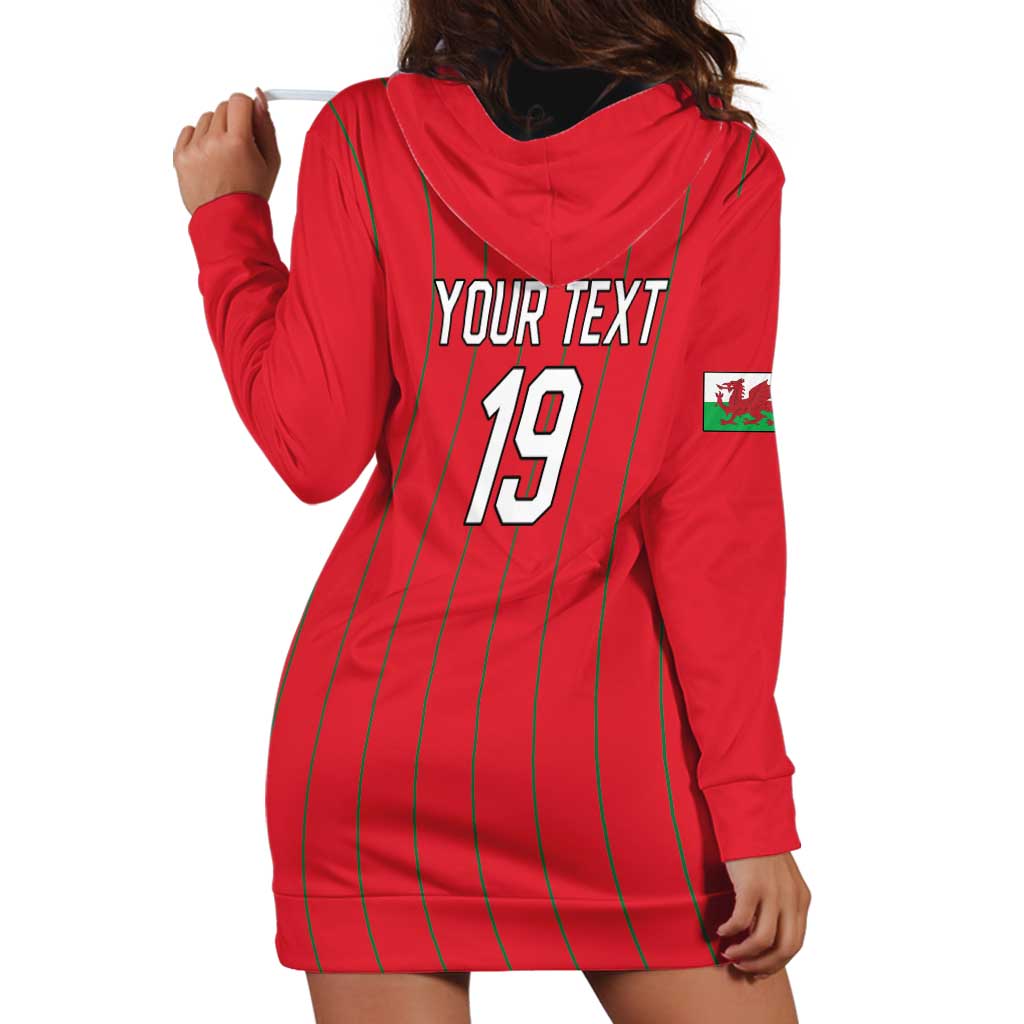 Custom World Football 2026 Wales Hoodie Dress Cymru Together Stronger - Wonder Print Shop