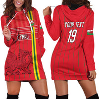 Custom World Football 2026 Wales Hoodie Dress Cymru Together Stronger - Wonder Print Shop
