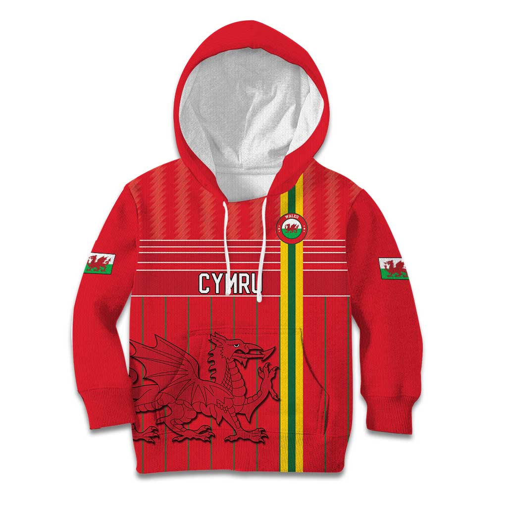 Custom World Football 2026 Wales Kid Hoodie Cymru Together Stronger - Wonder Print Shop