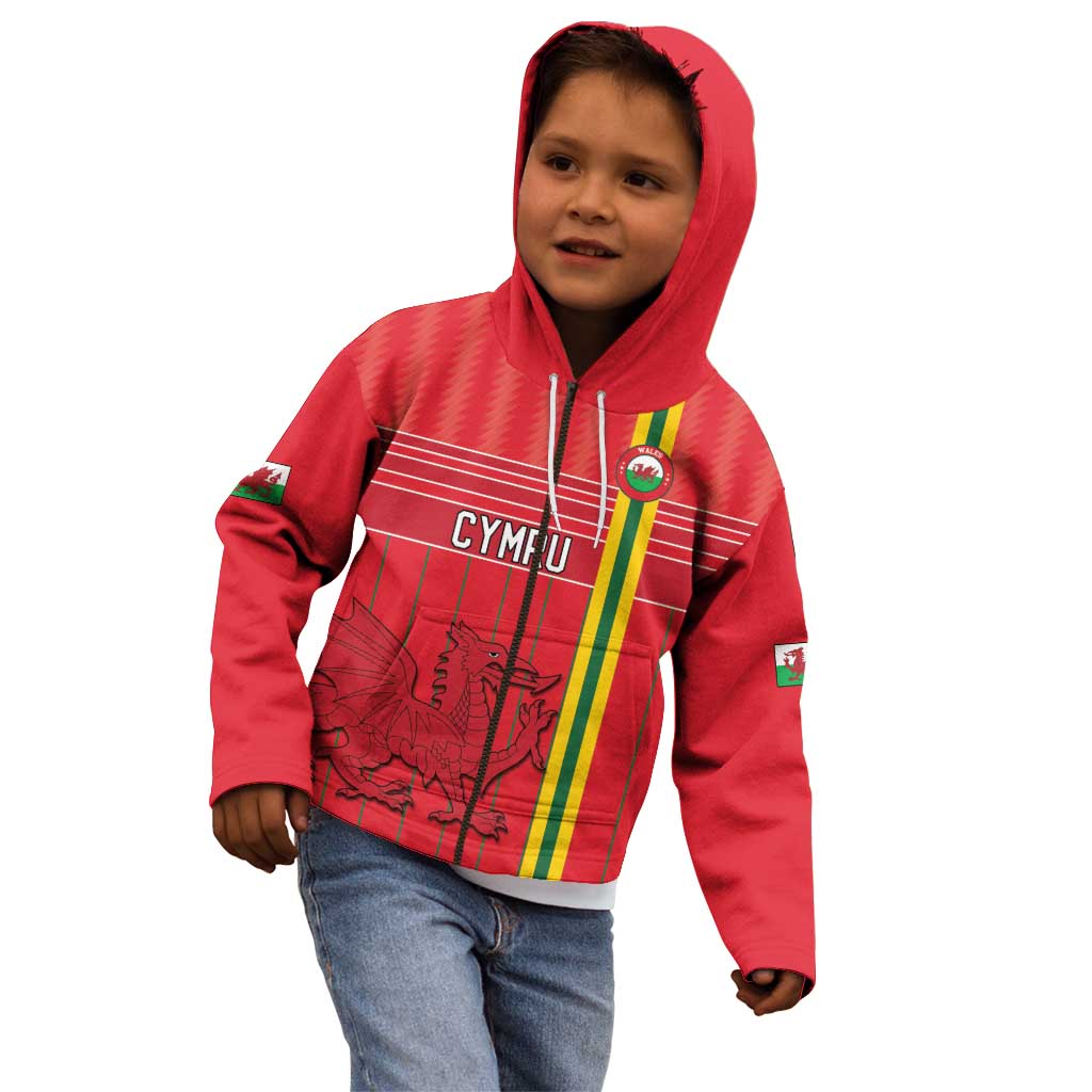 Custom World Football 2026 Wales Kid Hoodie Cymru Together Stronger - Wonder Print Shop