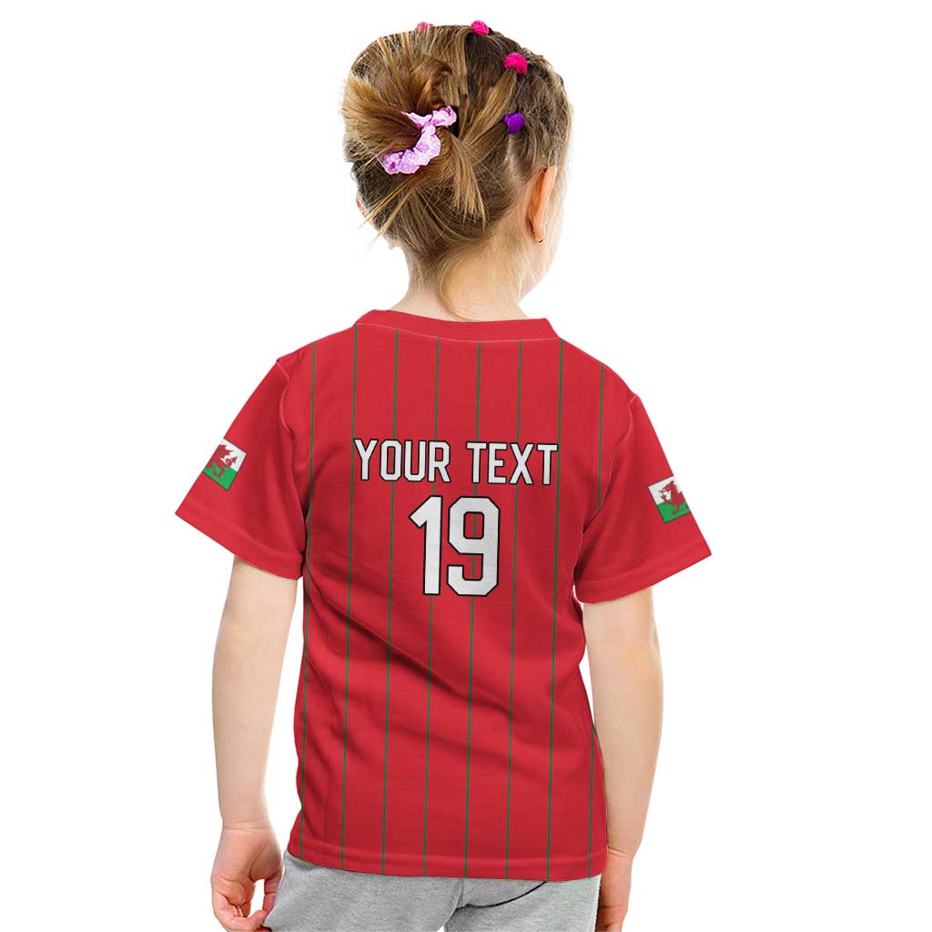 Custom World Football 2026 Wales Kid T Shirt Cymru Together Stronger - Wonder Print Shop