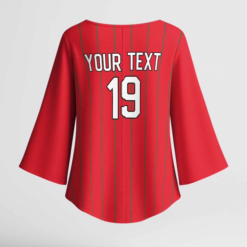 Custom World Football 2026 Wales Kimono Sleeve Blouse Cymru Together Stronger - Wonder Print Shop