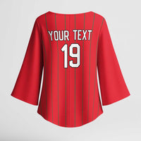 Custom World Football 2026 Wales Kimono Sleeve Blouse Cymru Together Stronger - Wonder Print Shop