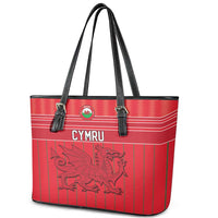 World Football 2026 Wales Leather Tote Bag Cymru Together Stronger - Wonder Print Shop