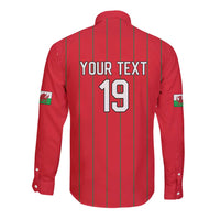 Custom World Football 2026 Wales Long Sleeve Button Shirt Cymru Together Stronger - Wonder Print Shop