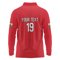 Custom World Football 2026 Wales Long Sleeve Polo Shirt Cymru Together Stronger - Wonder Print Shop