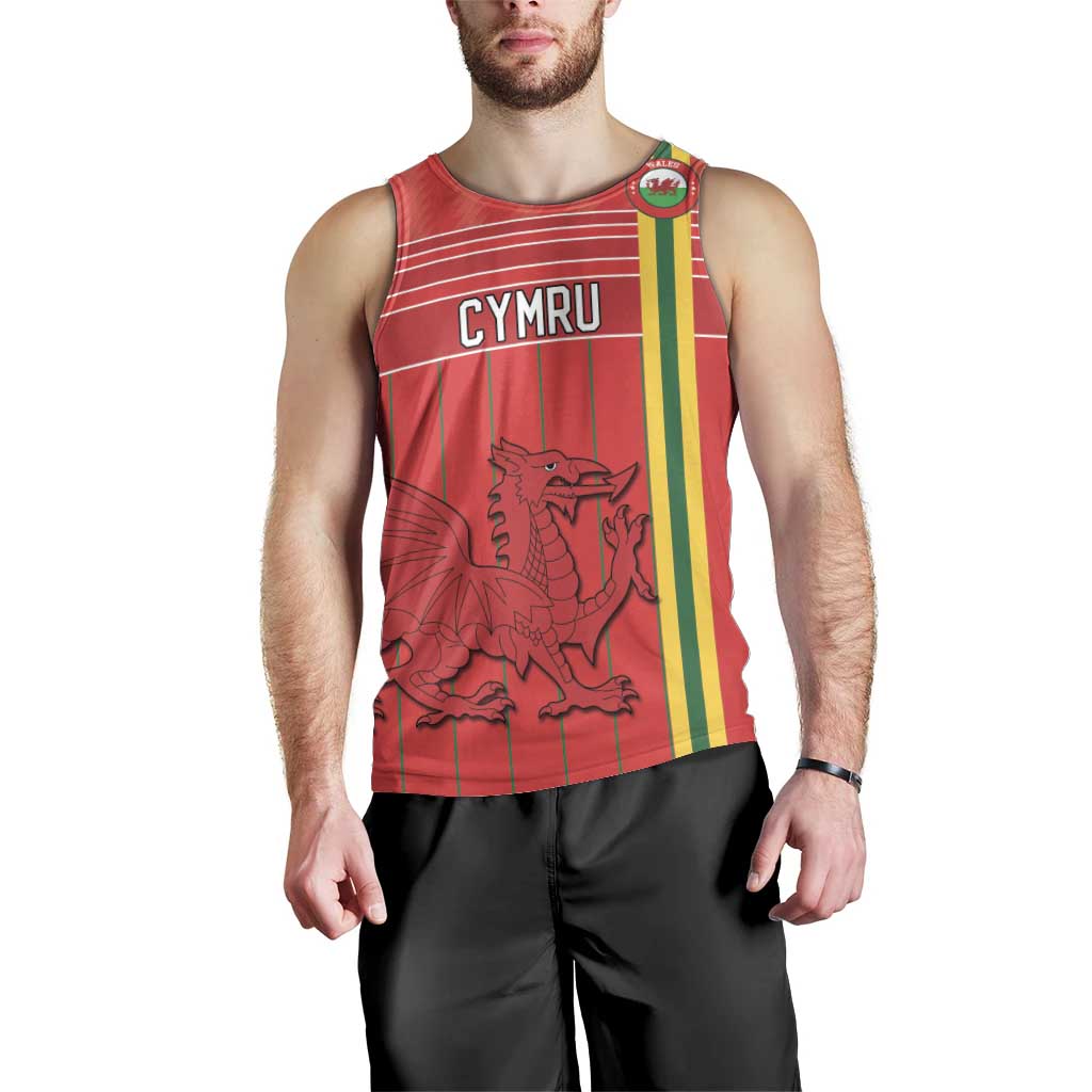 Custom World Football 2026 Wales Men Tank Top Cymru Together Stronger - Wonder Print Shop