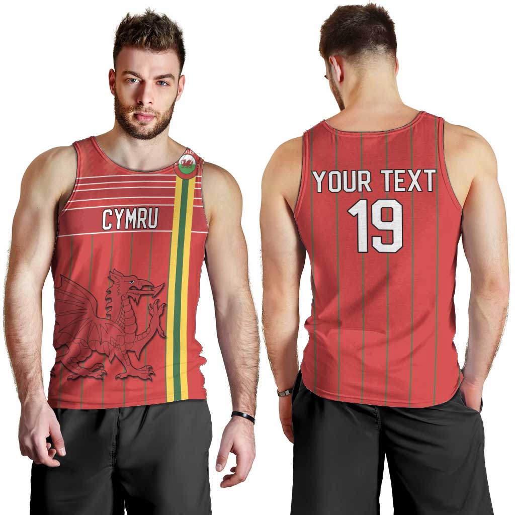 Custom World Football 2026 Wales Men Tank Top Cymru Together Stronger - Wonder Print Shop