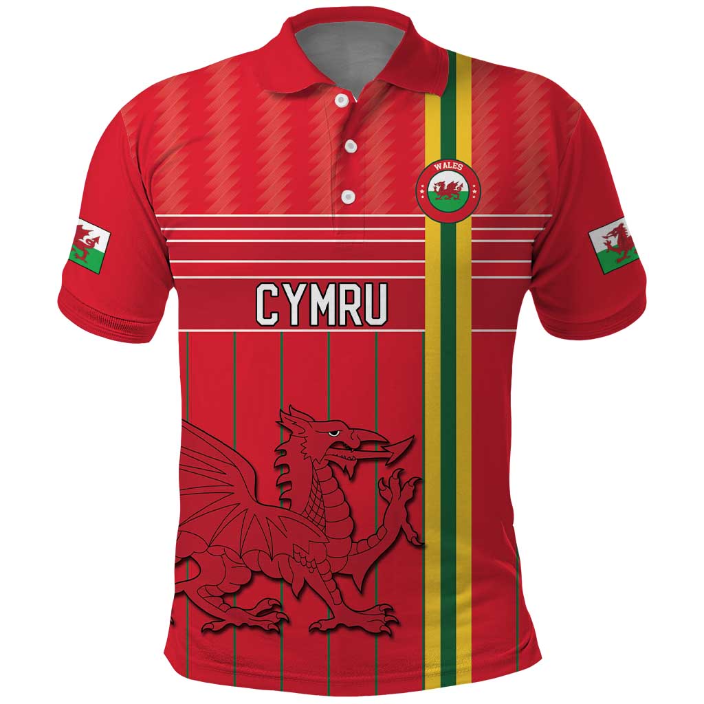 Custom World Football 2026 Wales Polo Shirt Cymru Together Stronger - Wonder Print Shop