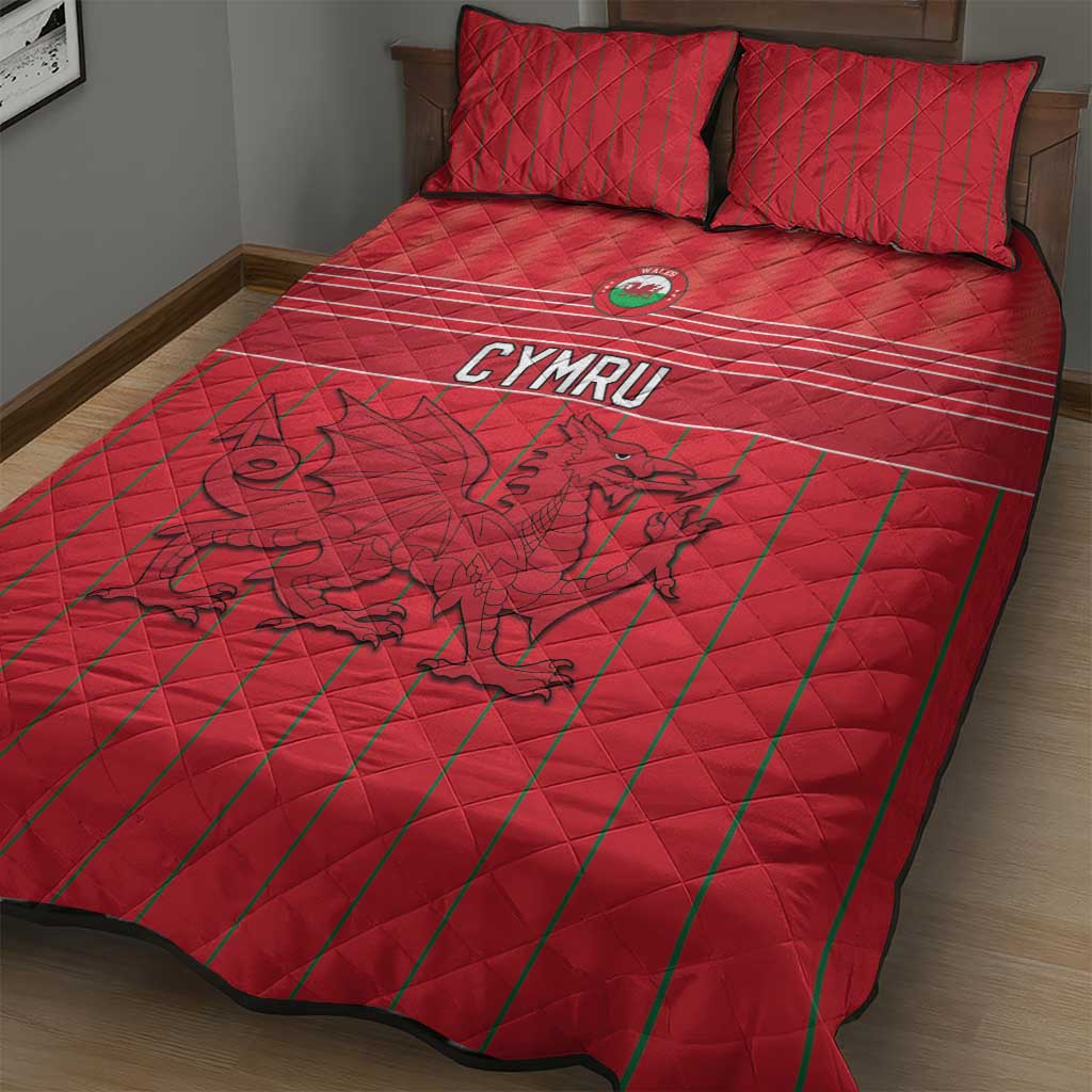 World Football 2026 Wales Quilt Bed Set Cymru Together Stronger - Wonder Print Shop
