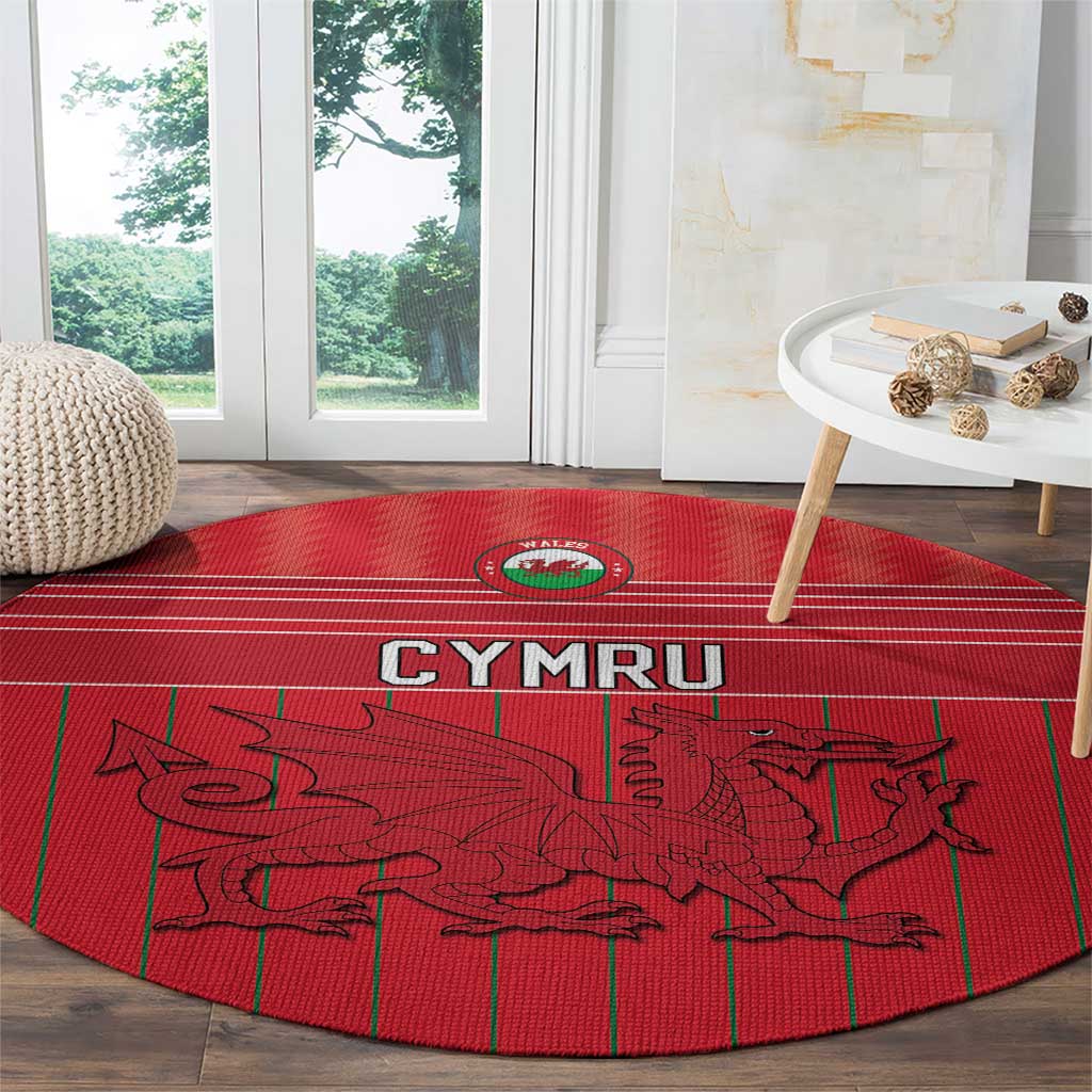 World Football 2026 Wales Round Carpet Cymru Together Stronger - Wonder Print Shop