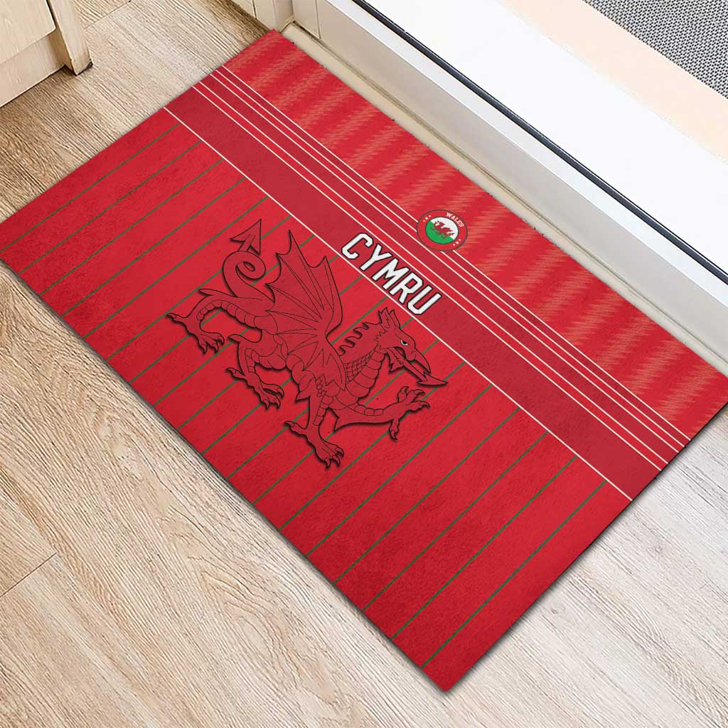 World Football 2026 Wales Rubber Doormat Cymru Together Stronger - Wonder Print Shop