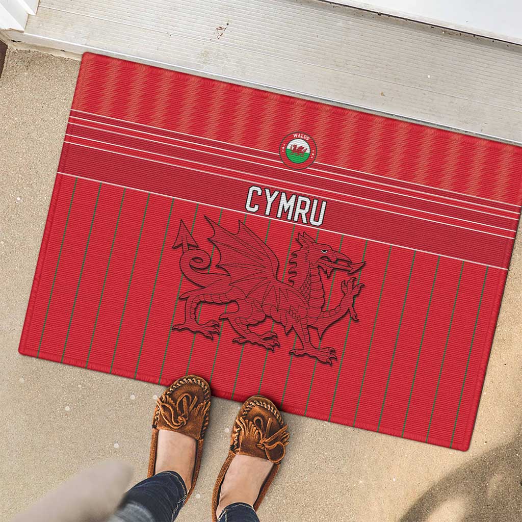 World Football 2026 Wales Rubber Doormat Cymru Together Stronger - Wonder Print Shop