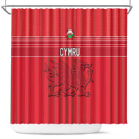 World Football 2026 Wales Shower Curtain Cymru Together Stronger - Wonder Print Shop