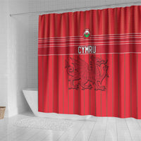 World Football 2026 Wales Shower Curtain Cymru Together Stronger - Wonder Print Shop