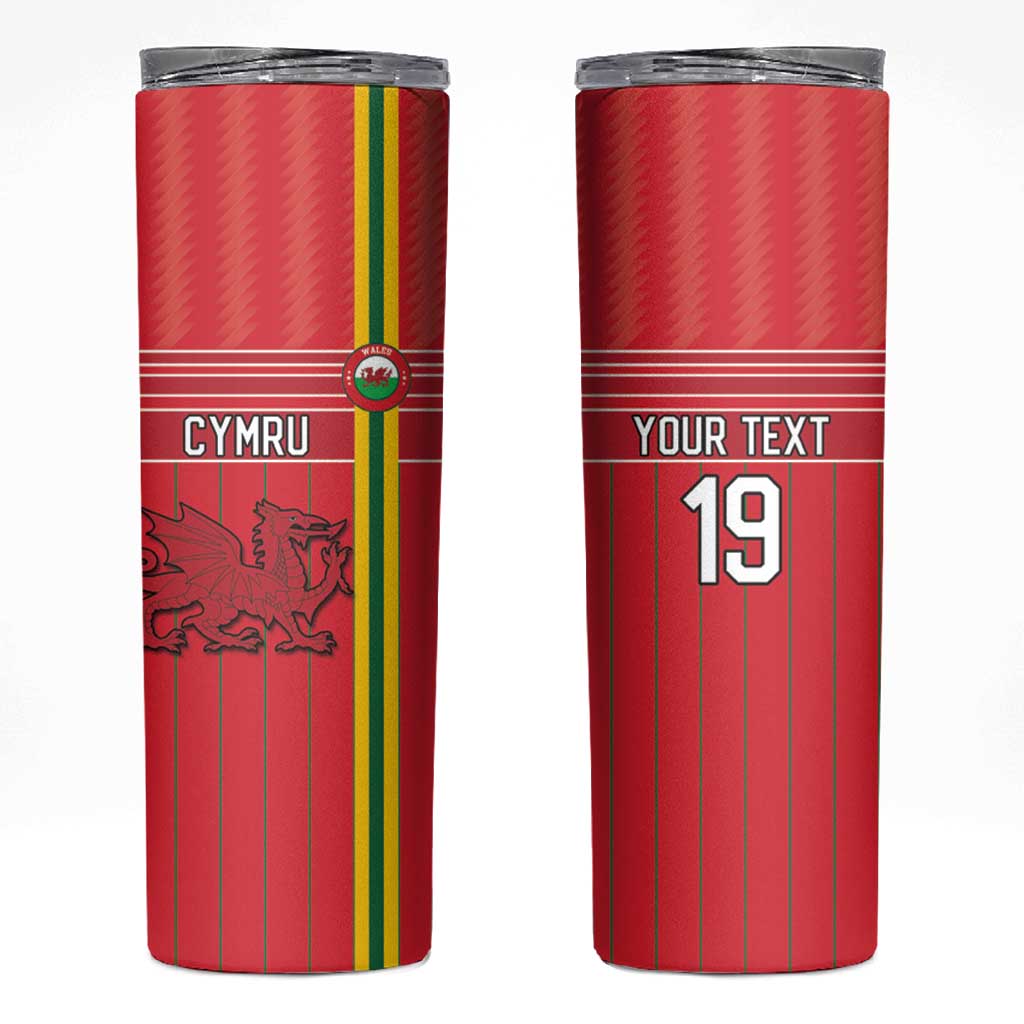 Custom World Football 2026 Wales Skinny Tumbler Cymru Together Stronger - Wonder Print Shop