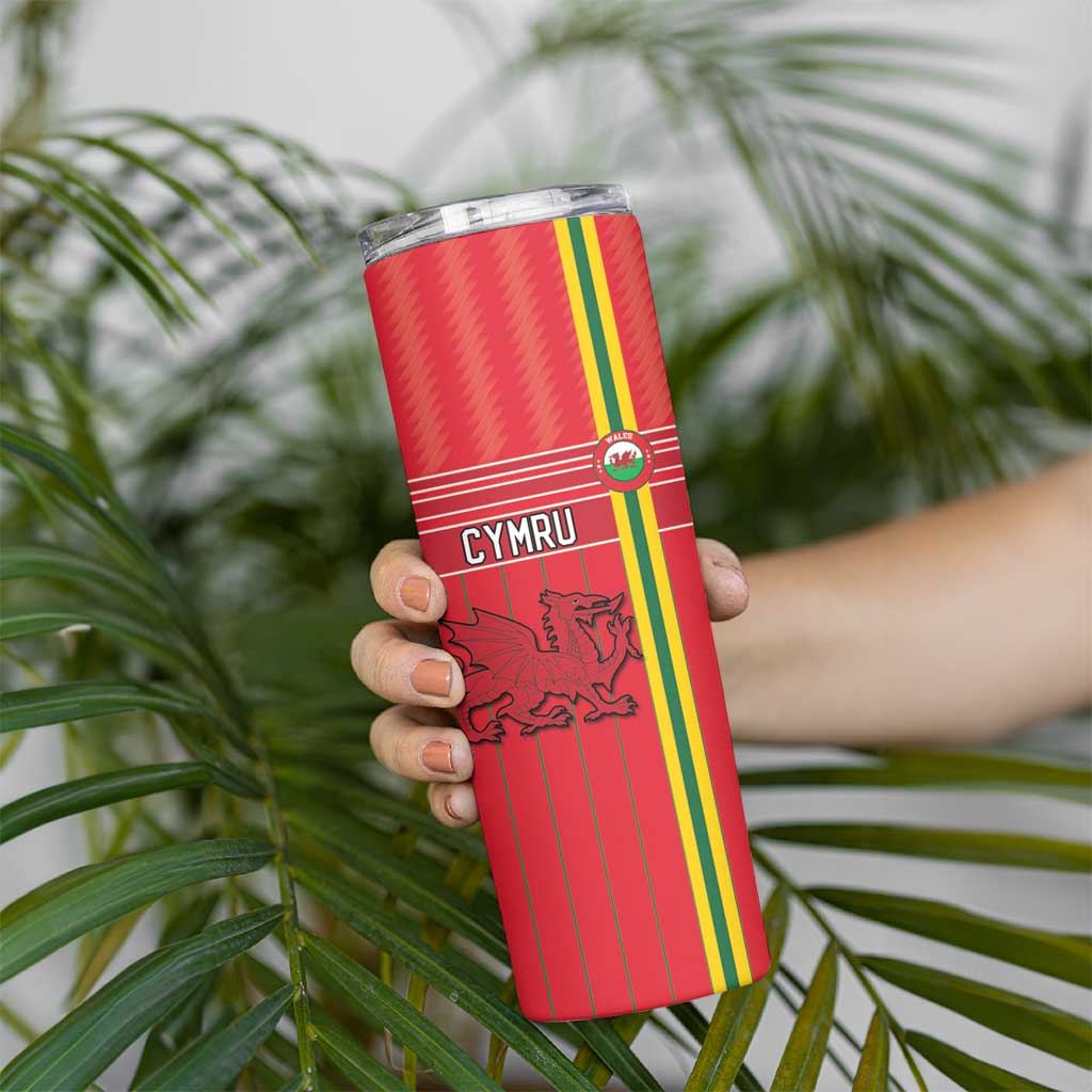 Custom World Football 2026 Wales Skinny Tumbler Cymru Together Stronger - Wonder Print Shop