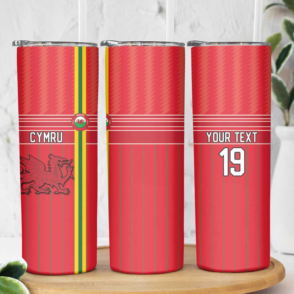 Custom World Football 2026 Wales Skinny Tumbler Cymru Together Stronger - Wonder Print Shop
