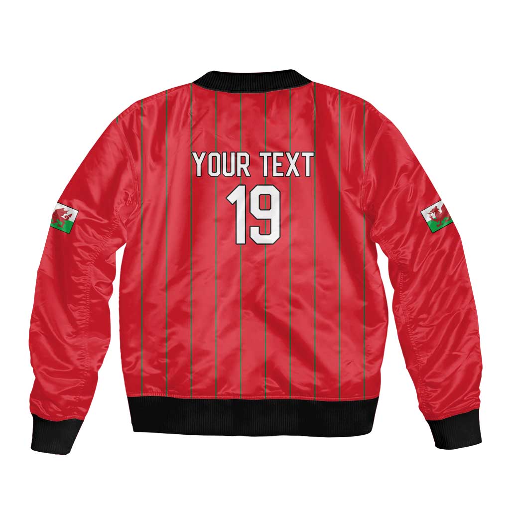Custom World Football 2026 Wales Sleeve Zip Bomber Jacket Cymru Together Stronger - Wonder Print Shop