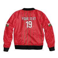 Custom World Football 2026 Wales Sleeve Zip Bomber Jacket Cymru Together Stronger - Wonder Print Shop