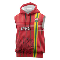 Custom World Football 2026 Wales Sleeveless Hoodie Cymru Together Stronger - Wonder Print Shop