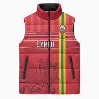 Custom World Football 2026 Wales Sleeveless Puffer Jacket Cymru Together Stronger - Wonder Print Shop