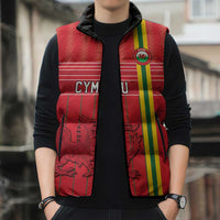 Custom World Football 2026 Wales Sleeveless Puffer Jacket Cymru Together Stronger - Wonder Print Shop
