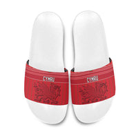 World Football 2026 Wales Slide Sandals Cymru Together Stronger - Wonder Print Shop