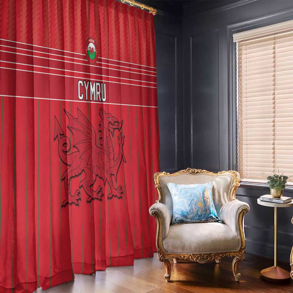 World Football 2026 Wales Window Curtain Cymru Together Stronger - Wonder Print Shop