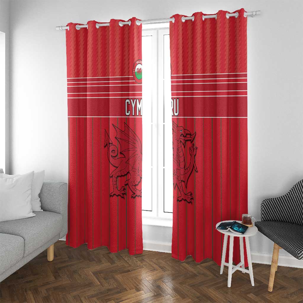 World Football 2026 Wales Window Curtain Cymru Together Stronger - Wonder Print Shop