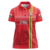 Custom World Football 2026 Wales Women Polo Shirt Cymru Together Stronger - Wonder Print Shop