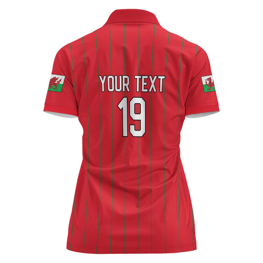 Custom World Football 2026 Wales Women Polo Shirt Cymru Together Stronger - Wonder Print Shop
