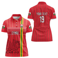 Custom World Football 2026 Wales Women Polo Shirt Cymru Together Stronger - Wonder Print Shop