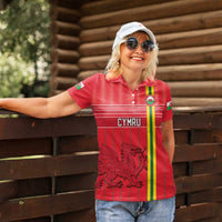 Custom World Football 2026 Wales Women Polo Shirt Cymru Together Stronger - Wonder Print Shop