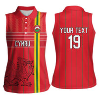 Custom World Football 2026 Wales Women Sleeveless Polo Shirt Cymru Together Stronger - Wonder Print Shop
