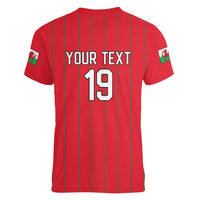 Custom World Football 2026 Wales Women V-Neck T-Shirt Cymru Together Stronger - Wonder Print Shop