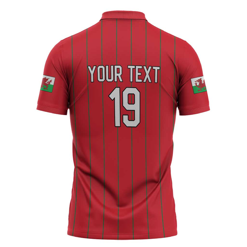 Custom World Football 2026 Wales Zipper Polo Shirt Cymru Together Stronger - Wonder Print Shop