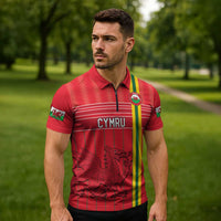 Custom World Football 2026 Wales Zipper Polo Shirt Cymru Together Stronger - Wonder Print Shop