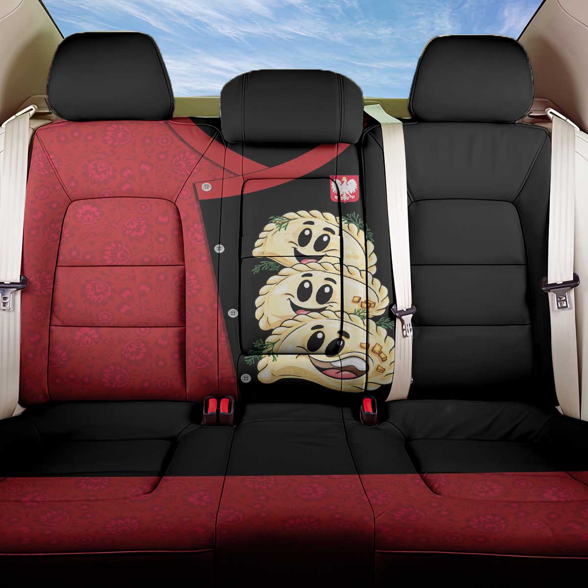Poland Pierogi Back Car Seat Cover Polish National Dumplings