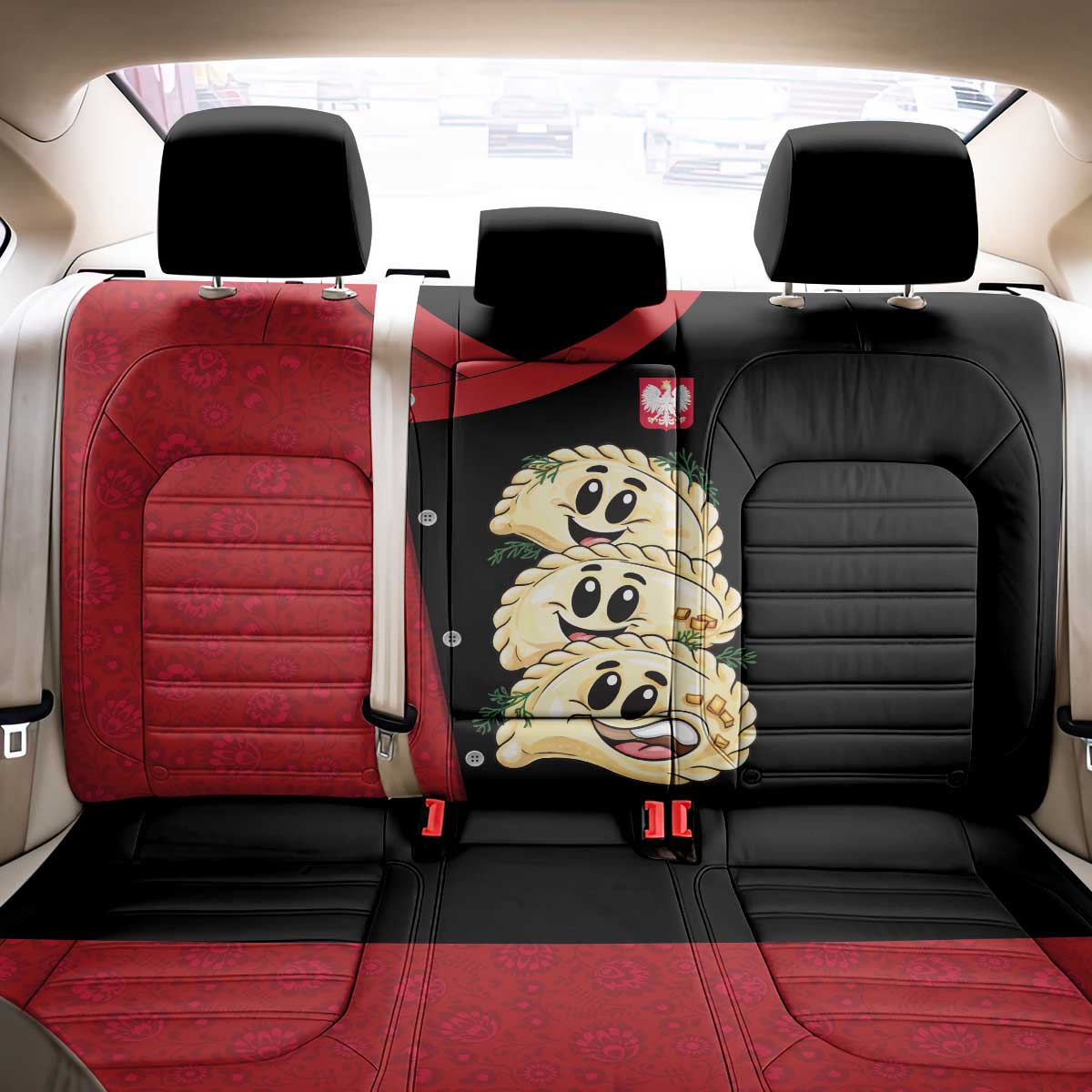 Poland Pierogi Back Car Seat Cover Polish National Dumplings