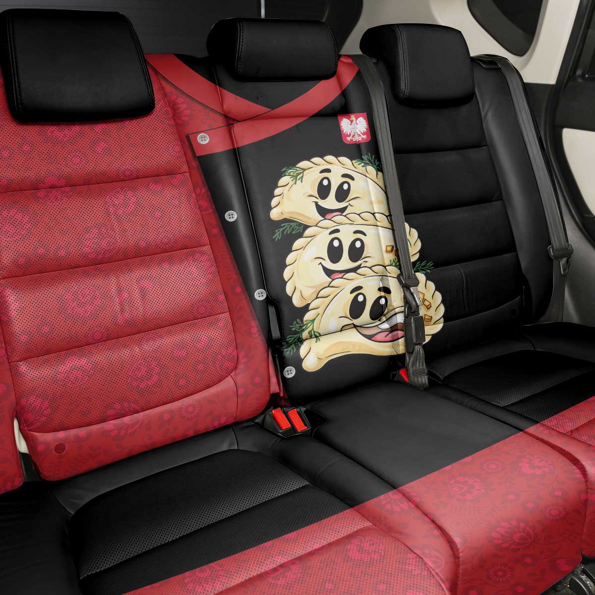 Poland Pierogi Back Car Seat Cover Polish National Dumplings