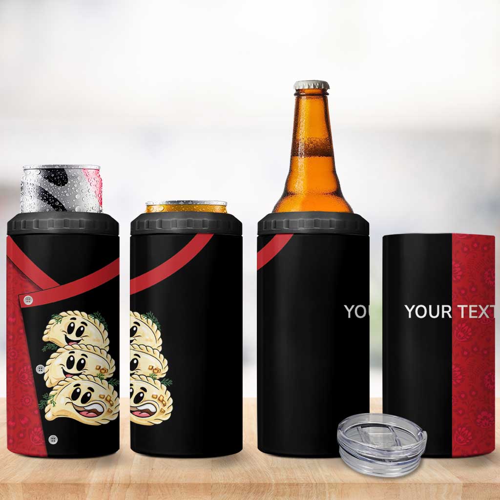 Personalized Poland Pierogi 4 in 1 Can Cooler Tumbler Polish National Dumplings