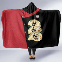Poland Pierogi Hooded Blanket Polish National Dumplings