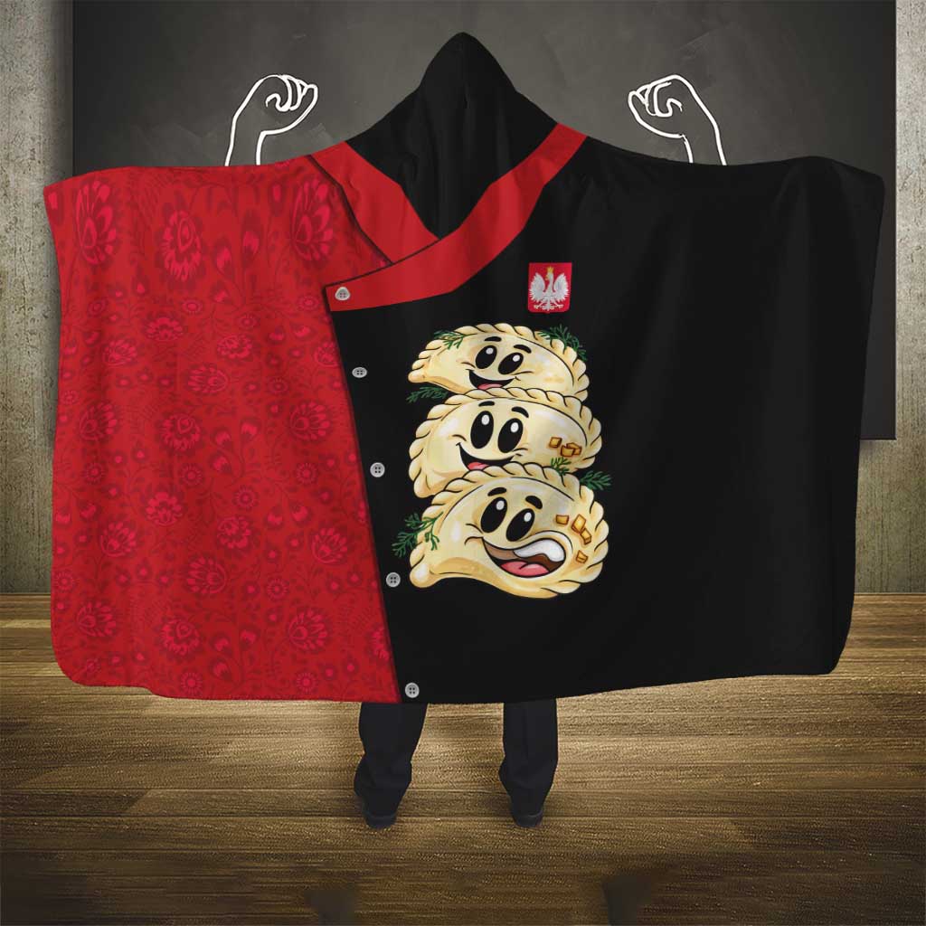Poland Pierogi Hooded Blanket Polish National Dumplings