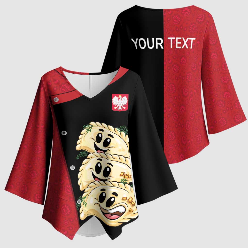 Personalized Poland Pierogi Kimono Sleeve Blouse Polish National Dumplings
